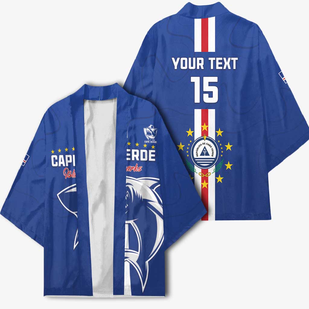 Custom Cape Verde Football Kimono Go Champions Blue Sharks