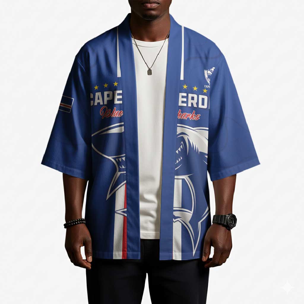 Custom Cape Verde Football Kimono Go Champions Blue Sharks