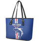 Cape Verde Football Leather Tote Bag Go Champions Tubaroes Azuis - African Pride