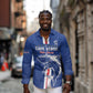Custom Cape Verde Football Long Sleeve Button Shirt Go Champions Tubaroes Azuis - African Pride