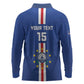 Custom Cape Verde Football Long Sleeve Polo Shirt Go Champions Tubaroes Azuis - African Pride