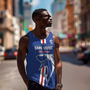Custom Cape Verde Football Men Tank Top Go Champions Tubaroes Azuis - African Pride