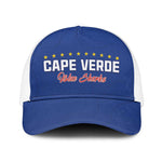 Cape Verde Football Mesh Trucker Cap Go Champions Tubaroes Azuis - African Pride