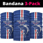 Cape Verde Football Neck Gaiter Go Champions Tubaroes Azuis - African Pride