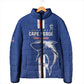 Custom Cape Verde Football Padded Jacket Go Champions Blue Sharks