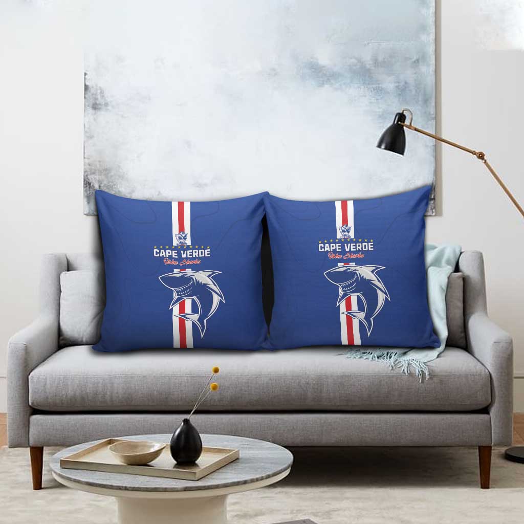 Cape Verde Football Pillow Cover Go Champions Blue Sharks
