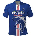 Custom Cape Verde Football Polo Shirt Go Champions Tubaroes Azuis - African Pride
