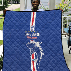 Cape Verde Football Quilt Go Champions Tubaroes Azuis - African Pride