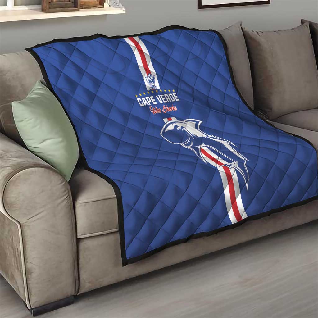 Cape Verde Football Quilt Go Champions Tubaroes Azuis - African Pride