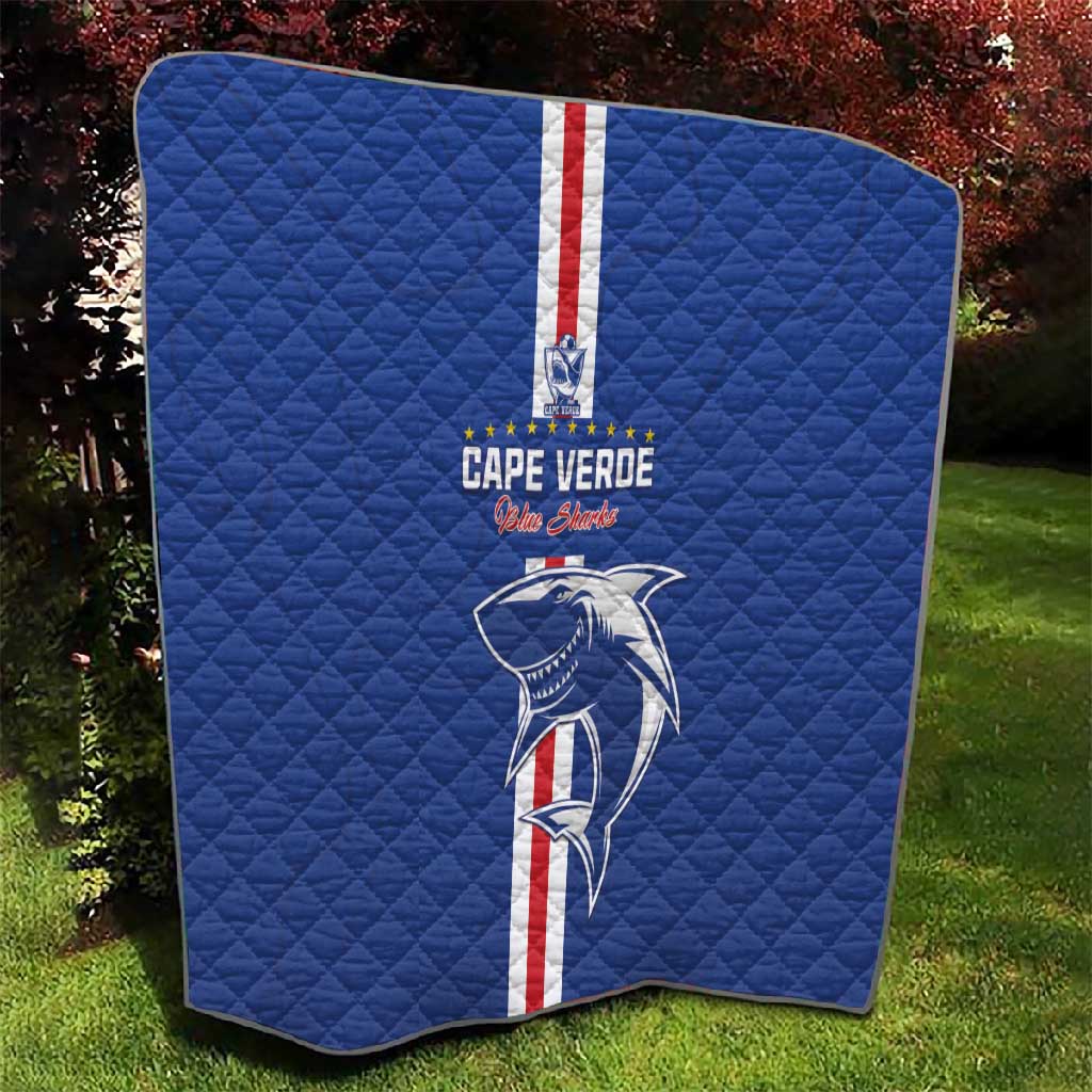 Cape Verde Football Quilt Go Champions Tubaroes Azuis - African Pride