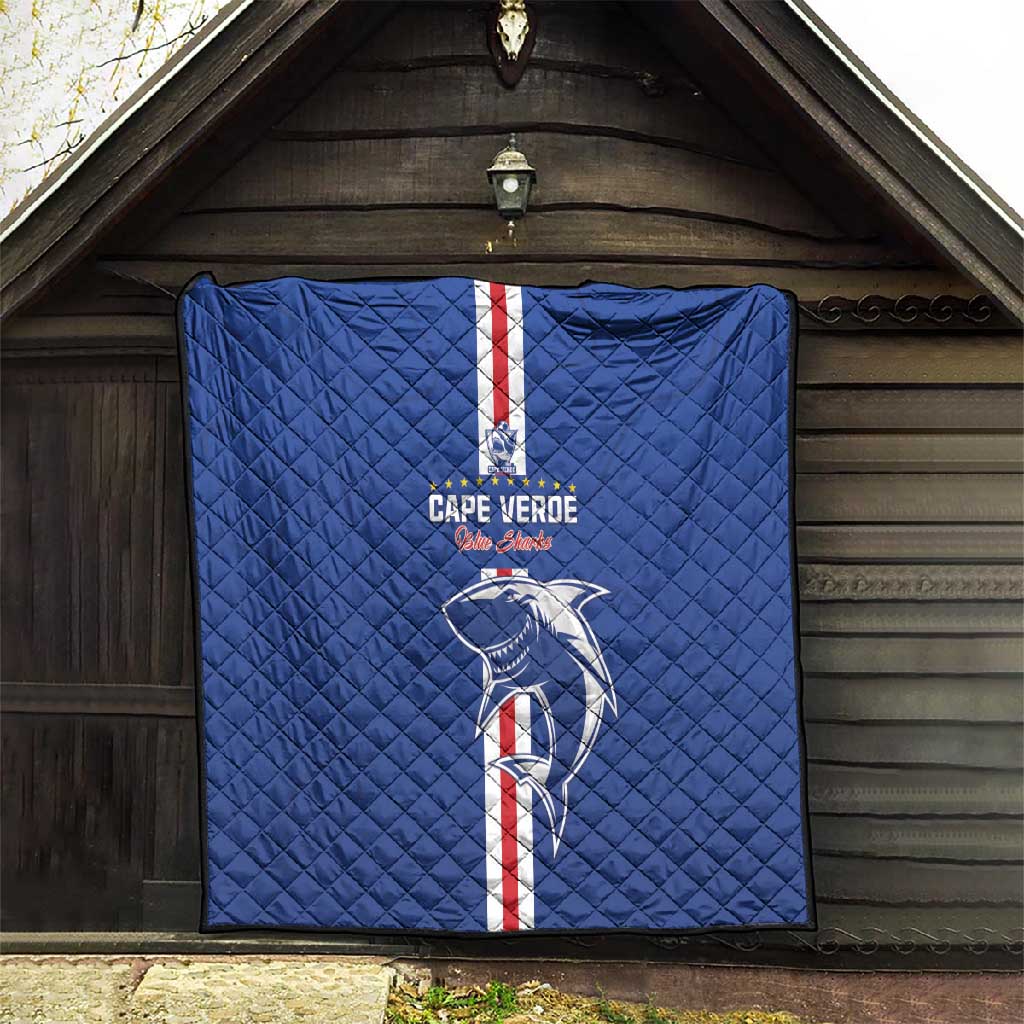 Cape Verde Football Quilt Go Champions Tubaroes Azuis - African Pride