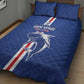 Cape Verde Football Quilt Bed Set Go Champions Tubaroes Azuis - African Pride