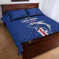 Cape Verde Football Quilt Bed Set Go Champions Tubaroes Azuis - African Pride