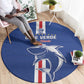 Cape Verde Football Round Carpet Go Champions Tubaroes Azuis - African Pride