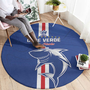 Cape Verde Football Round Carpet Go Champions Tubaroes Azuis - African Pride