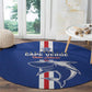 Cape Verde Football Round Carpet Go Champions Tubaroes Azuis - African Pride
