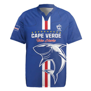 Custom Cape Verde Football Rugby Jersey Go Champions Tubaroes Azuis - African Pride