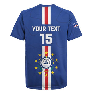 Custom Cape Verde Football Rugby Jersey Go Champions Tubaroes Azuis - African Pride