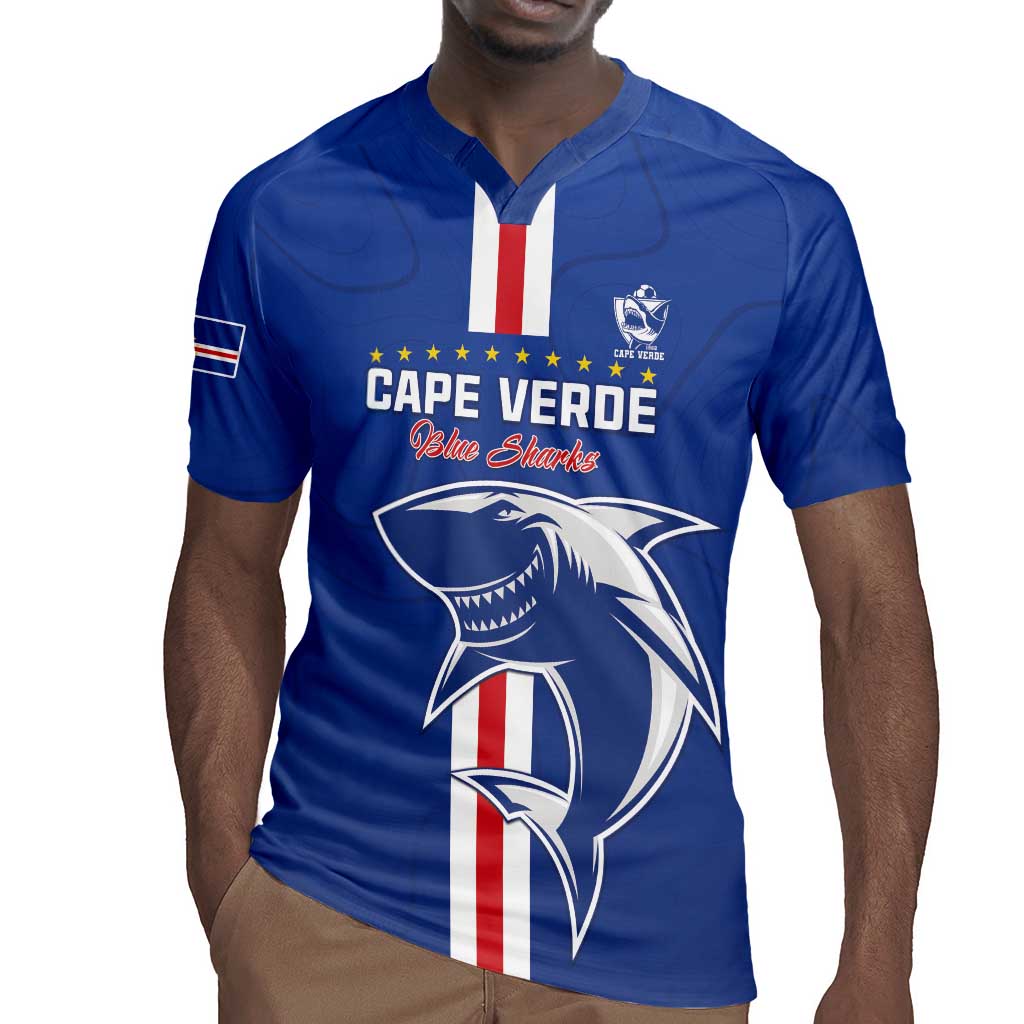Custom Cape Verde Football Rugby Jersey Go Champions Tubaroes Azuis - African Pride