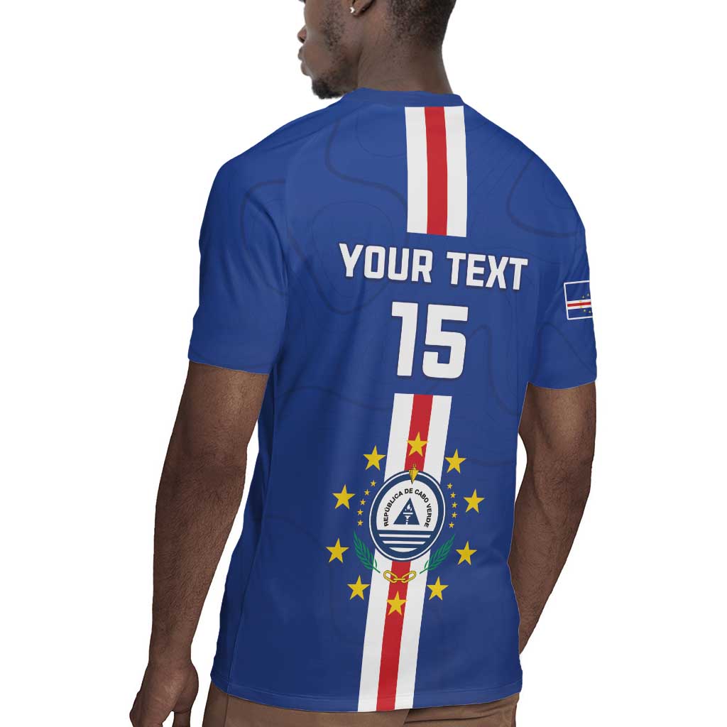 Custom Cape Verde Football Rugby Jersey Go Champions Tubaroes Azuis - African Pride