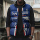 Custom Cape Verde Football Sleeveless Puffer Jacket Go Champions Blue Sharks