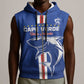 Custom Cape Verde Football Sleeveless Zip Hoodie Go Champions Tubaroes Azuis - African Pride