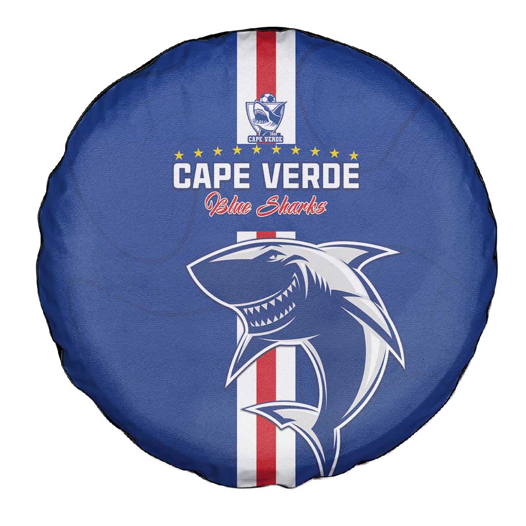 Cape Verde Football Spare Tire Cover Go Champions Tubaroes Azuis - African Pride