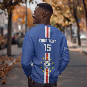 Custom Cape Verde Football Sweatshirt Go Champions Tubaroes Azuis - African Pride