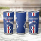 Custom Cape Verde Football Tumbler Cup Go Champions Tubaroes Azuis - African Pride