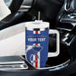 Custom Cape Verde Football Tumbler With Handle Go Champions Tubaroes Azuis - African Pride