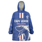 Custom Cape Verde Football Wearable Blanket Hoodie Go Champions Tubaroes Azuis - African Pride
