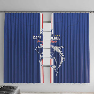 Cape Verde Football Window Curtain Go Champions Tubaroes Azuis - African Pride