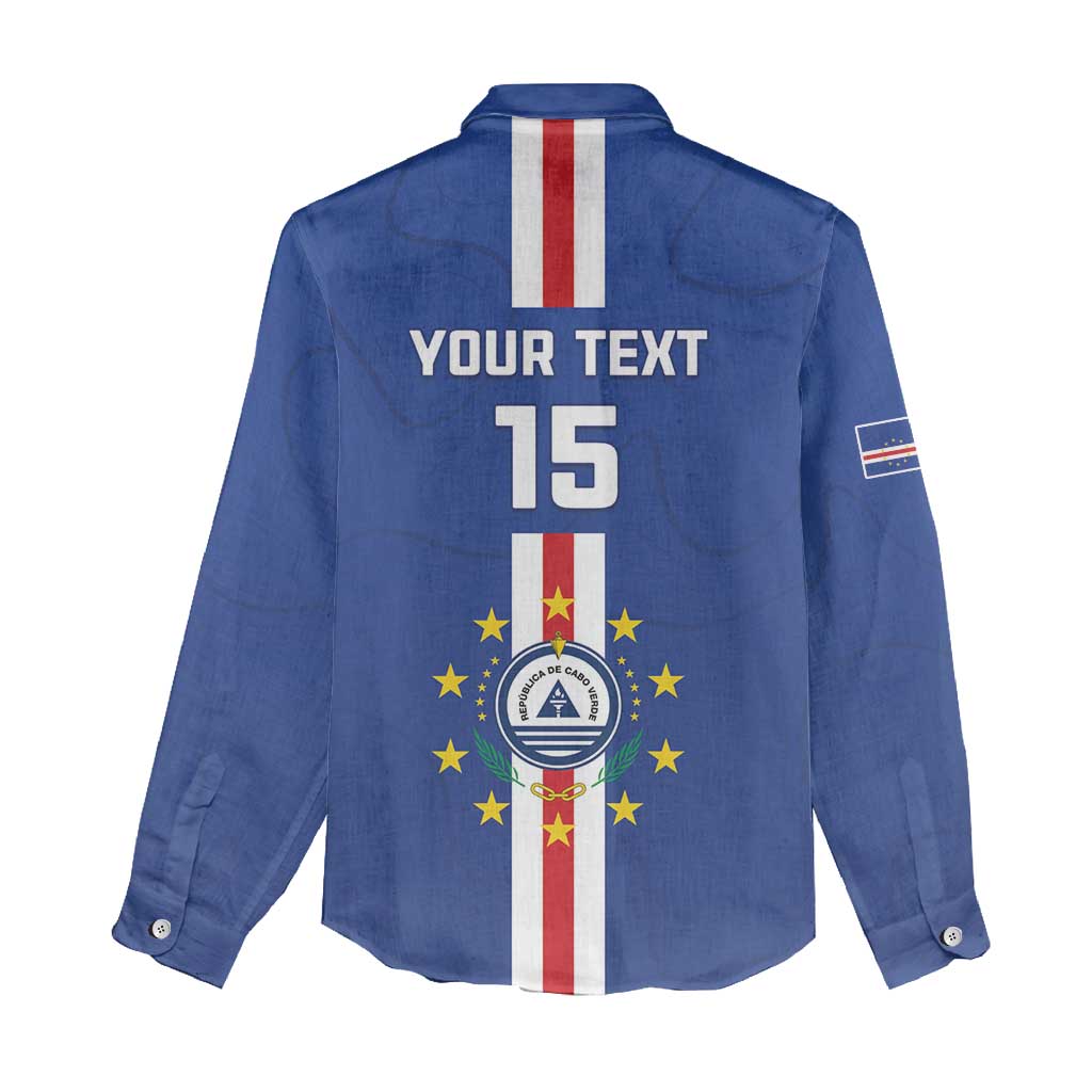 Custom Cape Verde Football Women Casual Shirt Go Champions Tubaroes Azuis - African Pride