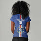 Custom Cape Verde Football Women V-Neck T-Shirt Go Champions Tubaroes Azuis - African Pride