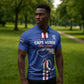 Custom Cape Verde Football Zipper Polo Shirt Go Champions Blue Sharks