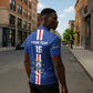 Custom Cape Verde Football Zipper Polo Shirt Go Champions Blue Sharks