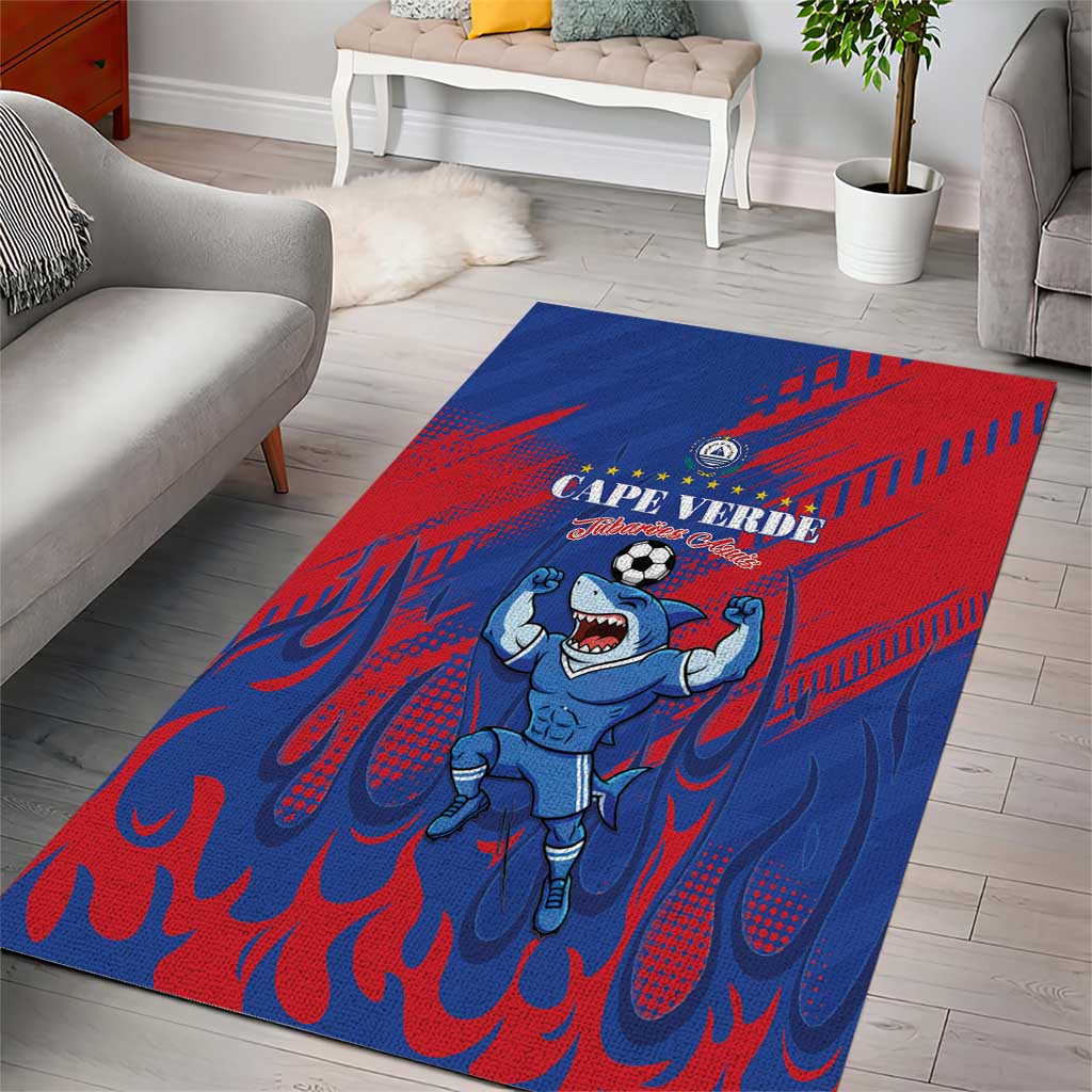 Cape Verde Football Area Rug Blue Sharks - Pride of the Islands - African Pride