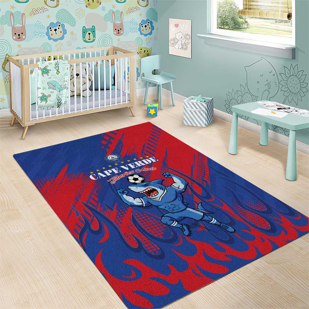 Cape Verde Football Area Rug Blue Sharks - Pride of the Islands - African Pride