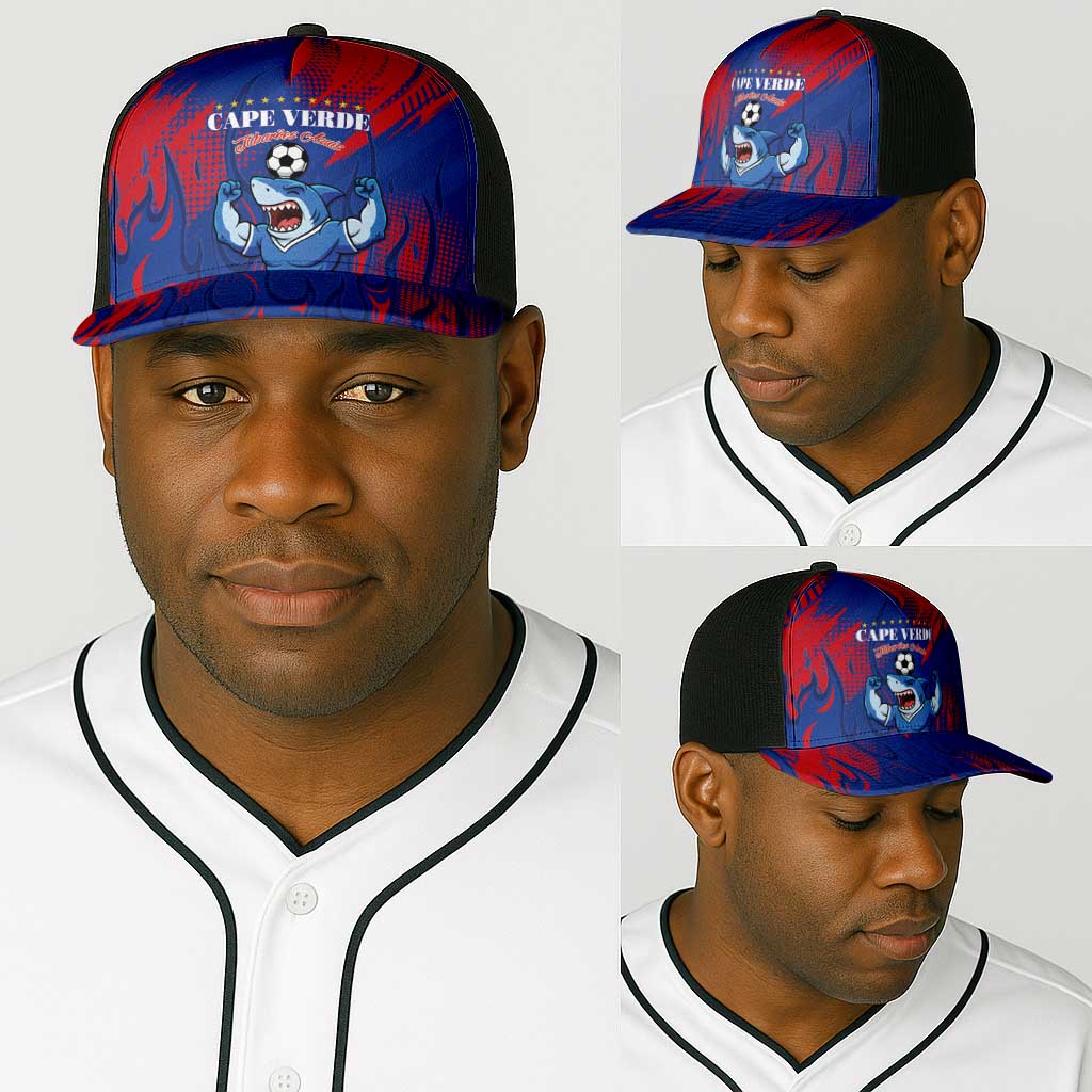 Cape Verde Football Baseball Net Cap Blue Sharks - Pride of the Islands - African Pride