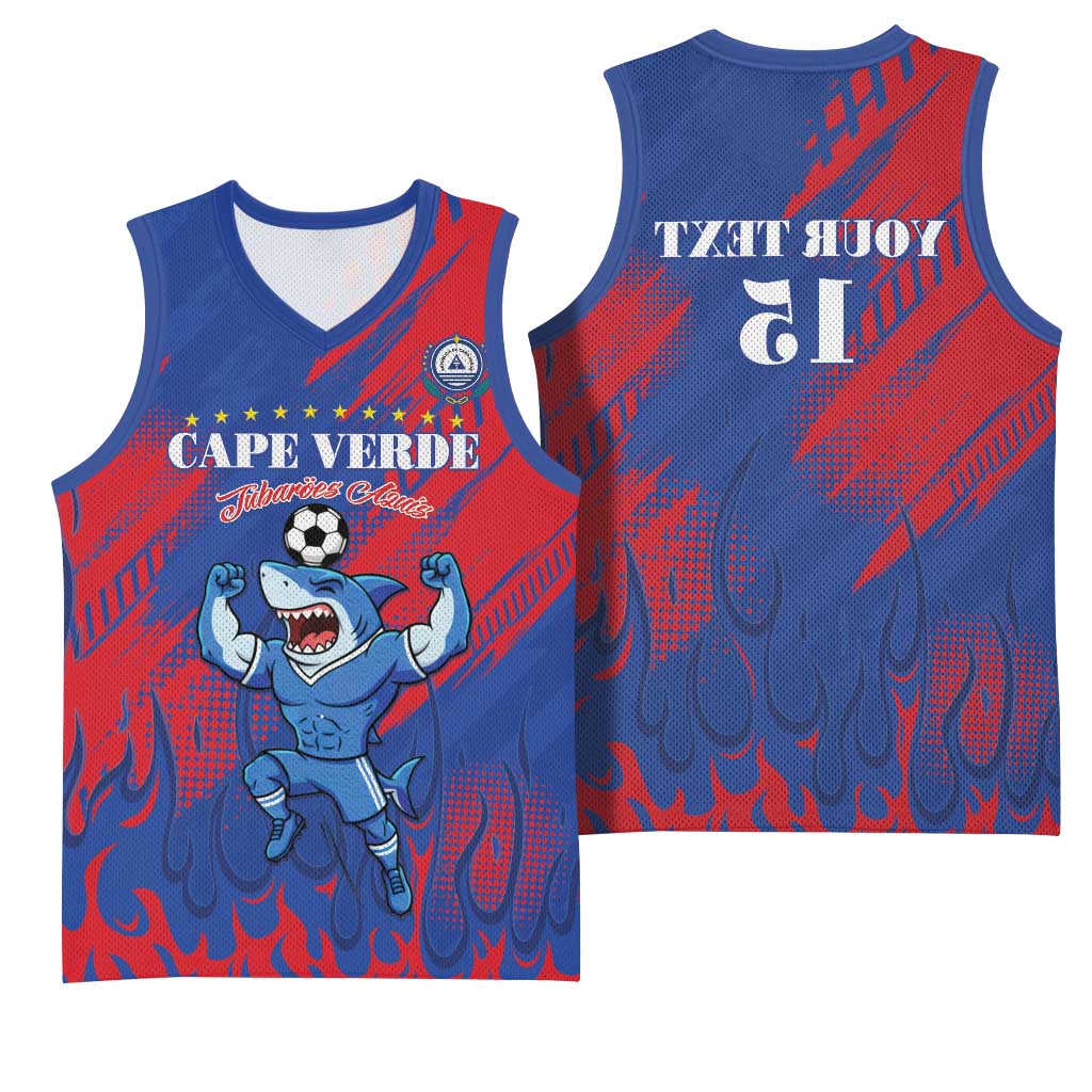 Custom Cape Verde Football Basketball Jersey Blue Sharks - Pride of the Islands - African Pride