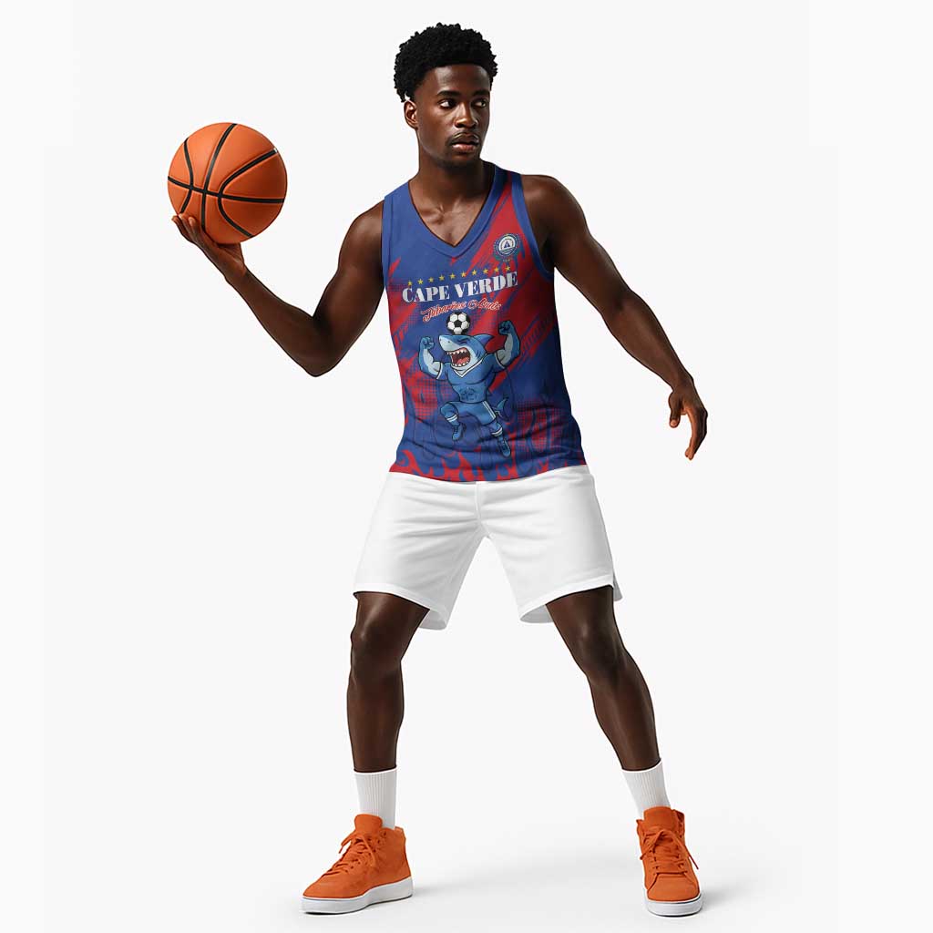 Custom Cape Verde Football Basketball Jersey Blue Sharks - Pride of the Islands - African Pride