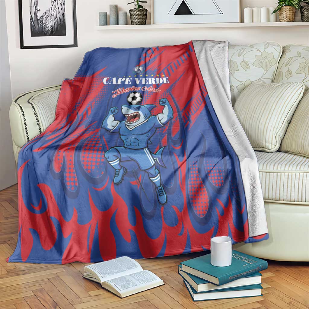 Cape Verde Football Blanket Blue Sharks - Pride of the Islands - African Pride