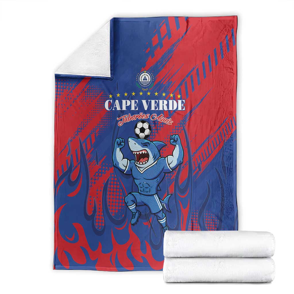 Cape Verde Football Blanket Blue Sharks - Pride of the Islands - African Pride