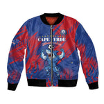 Custom Cape Verde Football Bomber Jacket Blue Sharks - Pride of the Islands - African Pride