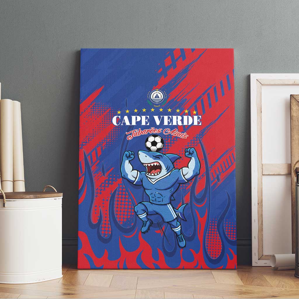 Cape Verde Football Canvas Wall Art Blue Sharks - Pride of the Islands - African Pride