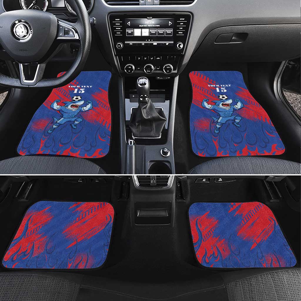 Custom Cape Verde Football Car Mats Blue Sharks - Pride of the Islands - African Pride