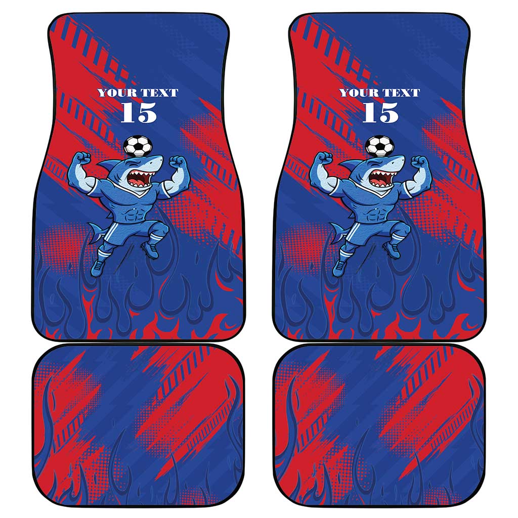 Custom Cape Verde Football Car Mats Blue Sharks - Pride of the Islands - African Pride