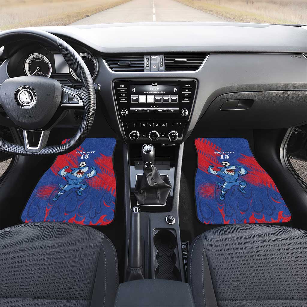 Custom Cape Verde Football Car Mats Blue Sharks - Pride of the Islands - African Pride