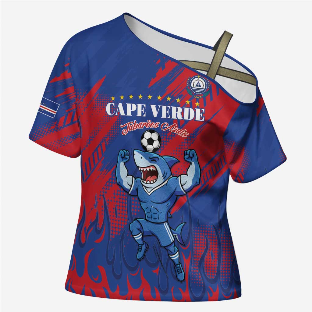 Custom Cape Verde Football Cross Shoulder Shirt One Team One Victory