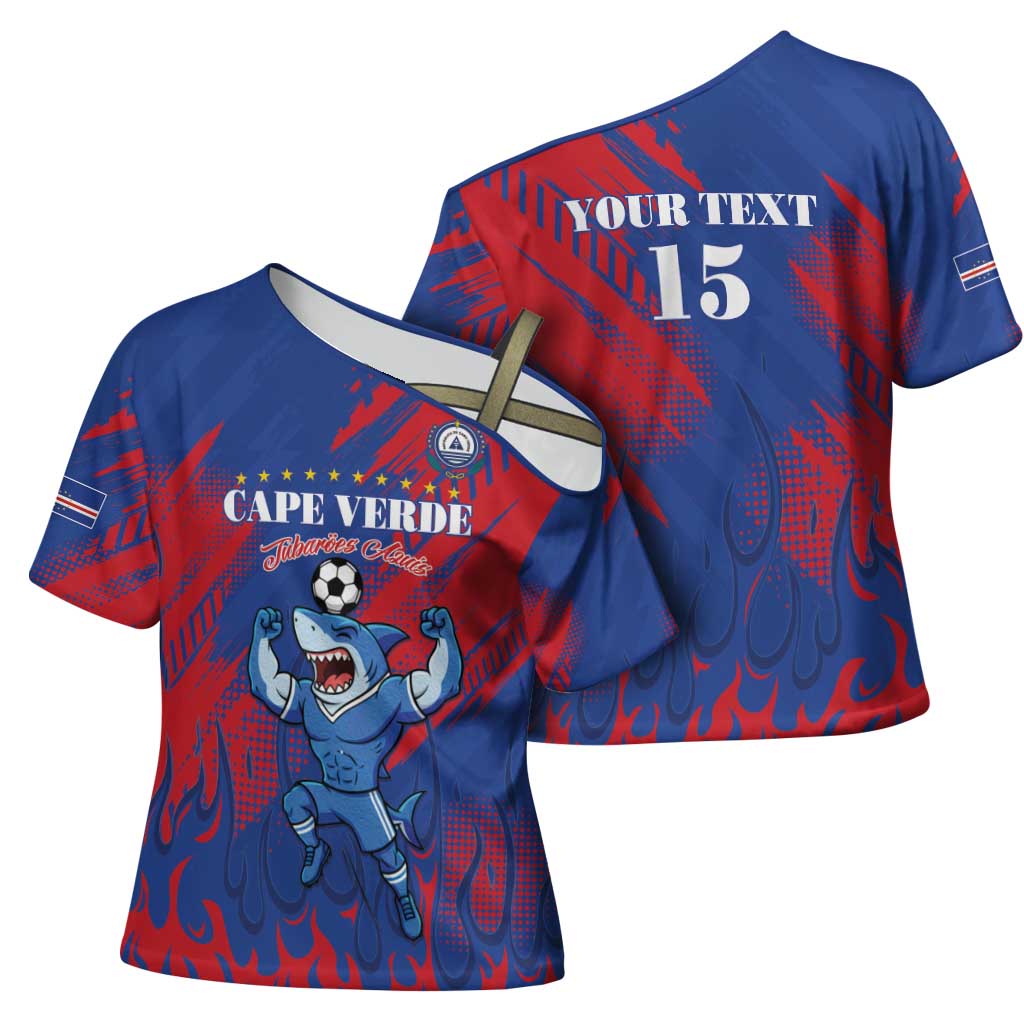 Custom Cape Verde Football Cross Shoulder Shirt One Team One Victory